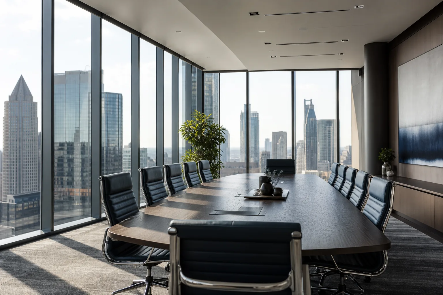 A boardroom ready for leadership work